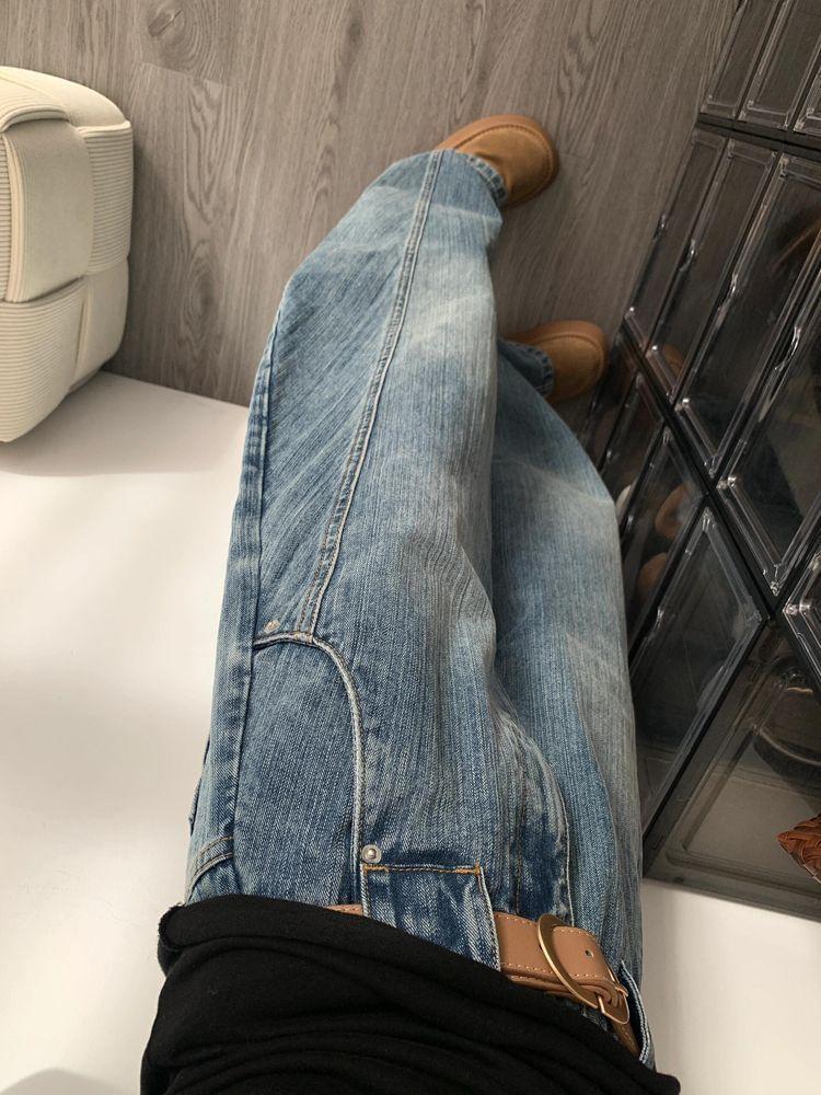 Mid Rise Washed Wide Leg Jeans product image