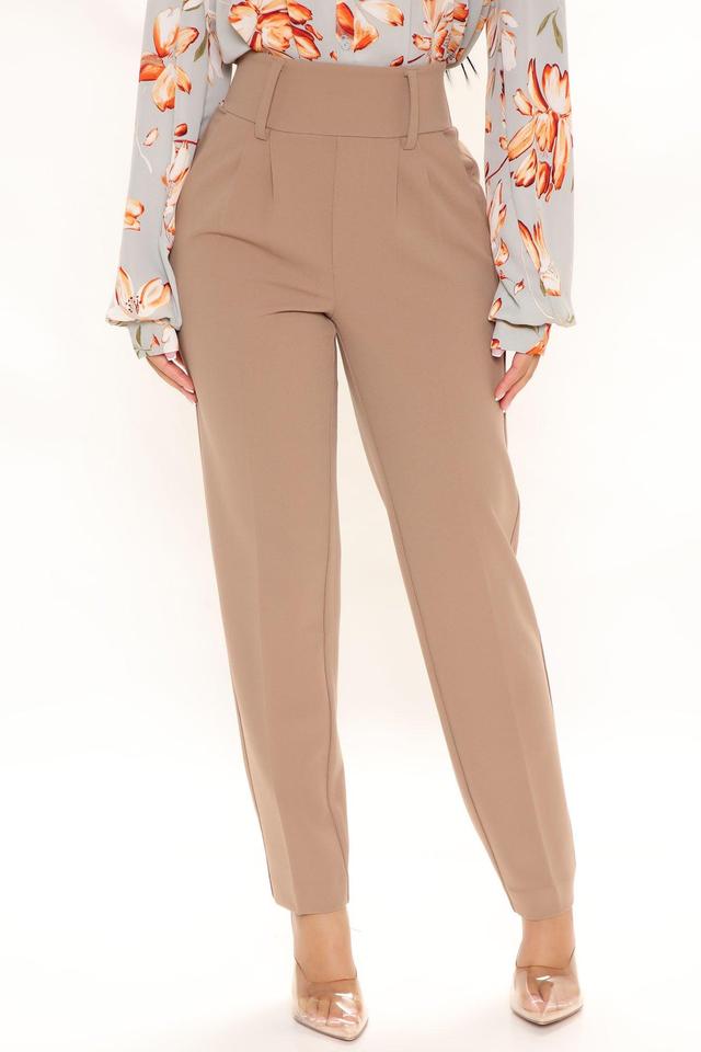 Stay A While Trouser - Taupe Product Image