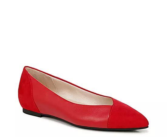 LifeStride Promise Womens Pointed Toe Flats Red Red Product Image