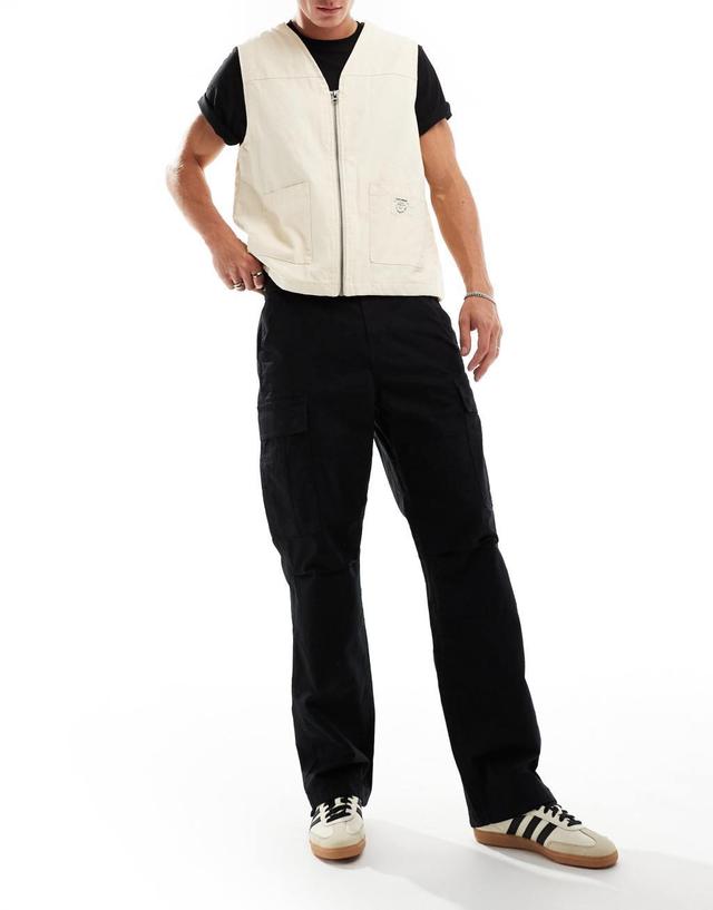 ONLY & SONS loose fit cargo pants in black Product Image