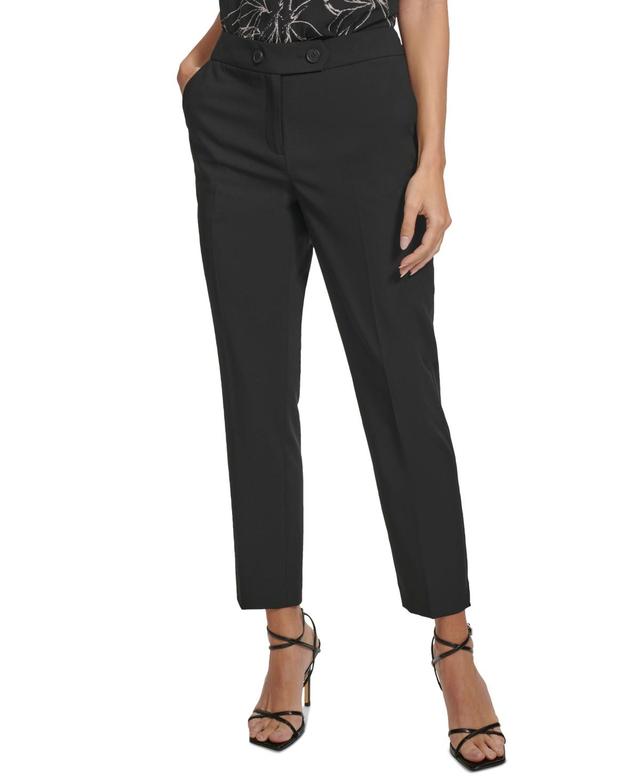 Calvin Klein Womens Straight-Leg Ankle Pants Product Image