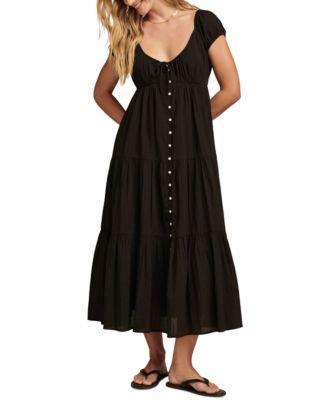 Lucky Brand Womens Utility Cinched-Waist Parachute Midi Dress product image