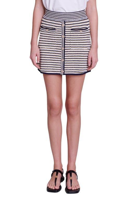 maje Josalia Button Front Knit Miniskirt Product Image