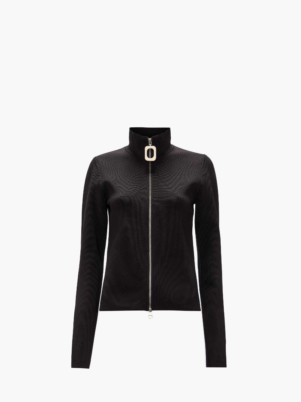 FITTED ZIP UP CARDIGAN in black | JW Anderson US  Product Image