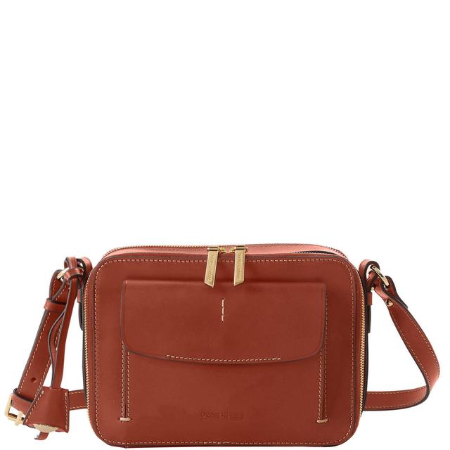 Dooney & Bourke Womens Alto Marla Leather Crossbody Bag in Saddle Product Image