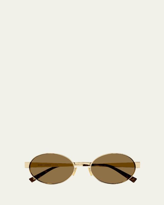 Mens Round Nylon and Metal Sunglasses Product Image