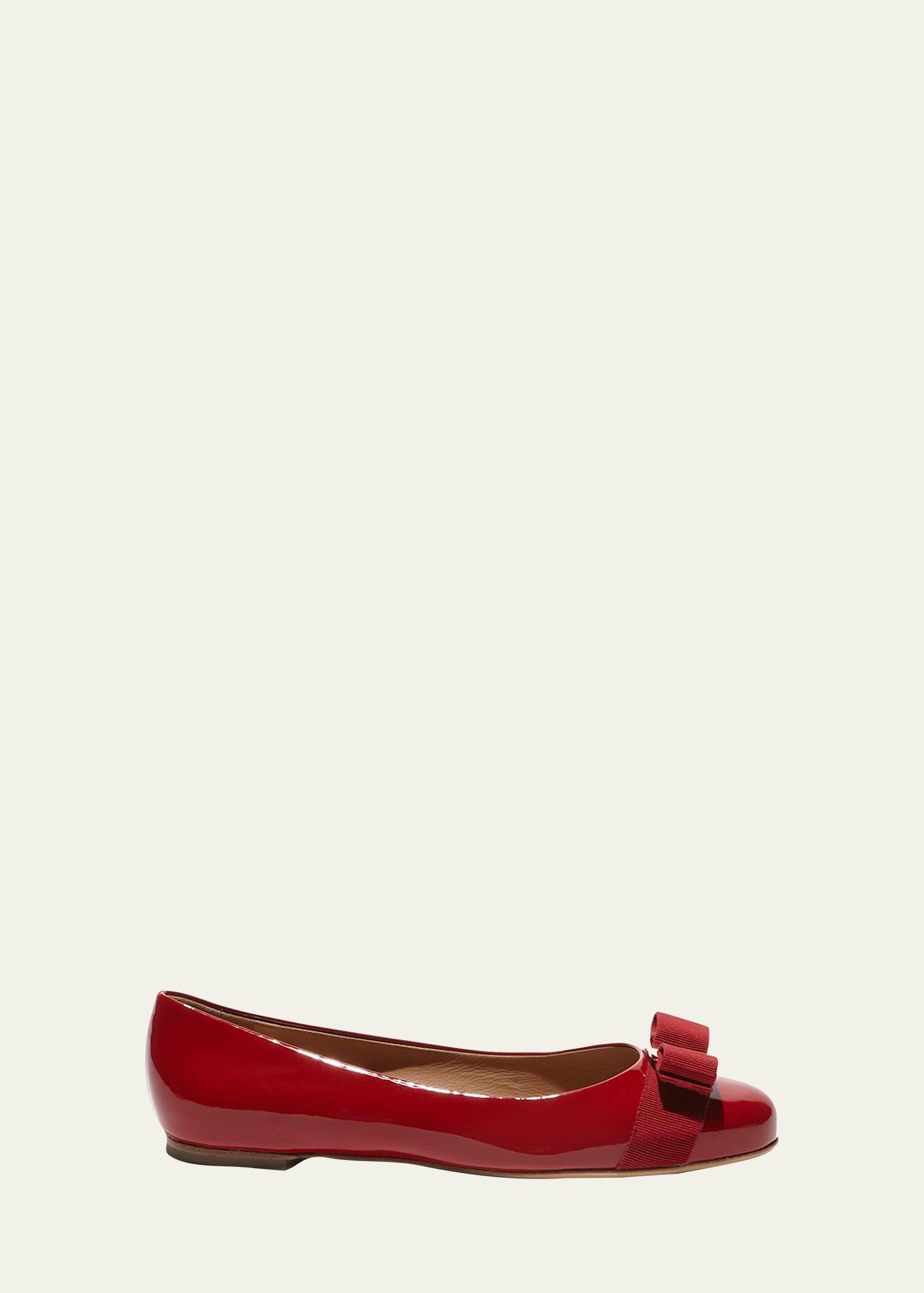 FERRAGAMO Varina Leather Flat Product Image