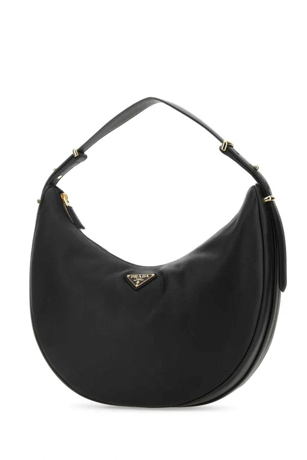 PRADA Nappa Calf Leather Shoulder Bag Unica In Black Product Image