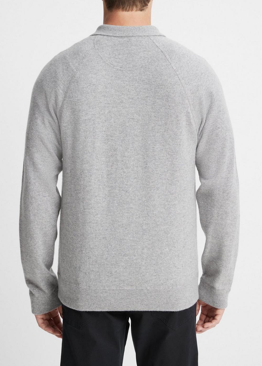 Cashmere Long-Sleeve Polo Sweater Product Image