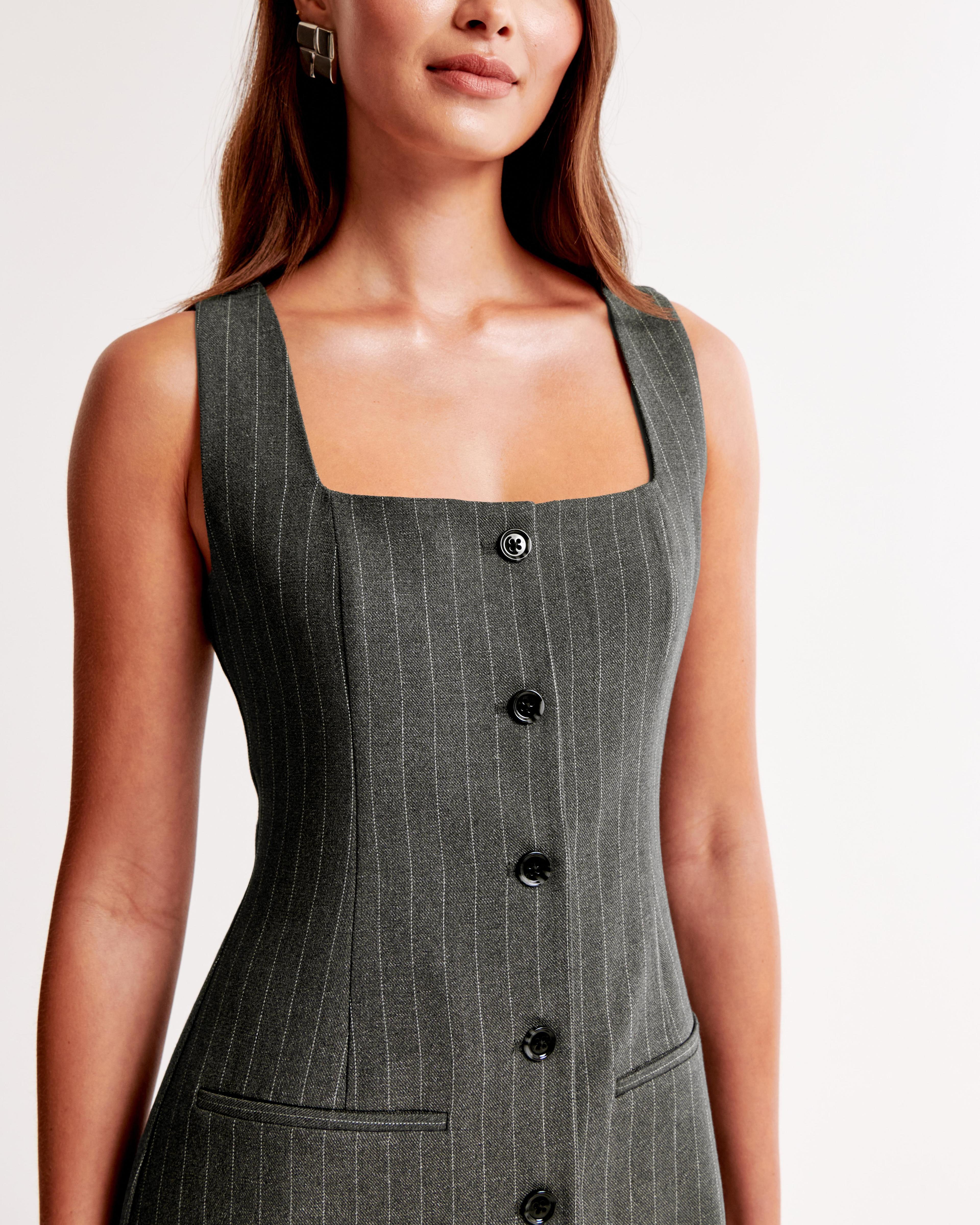 The A&F Mara Squareneck Vest Mini Dress Product Image