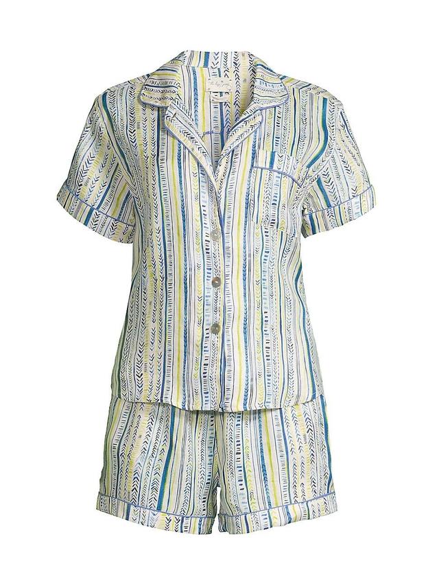 Womens Somewhere Beyond The Sea Nina Mykonos 2-Piece Pajama Set Product Image