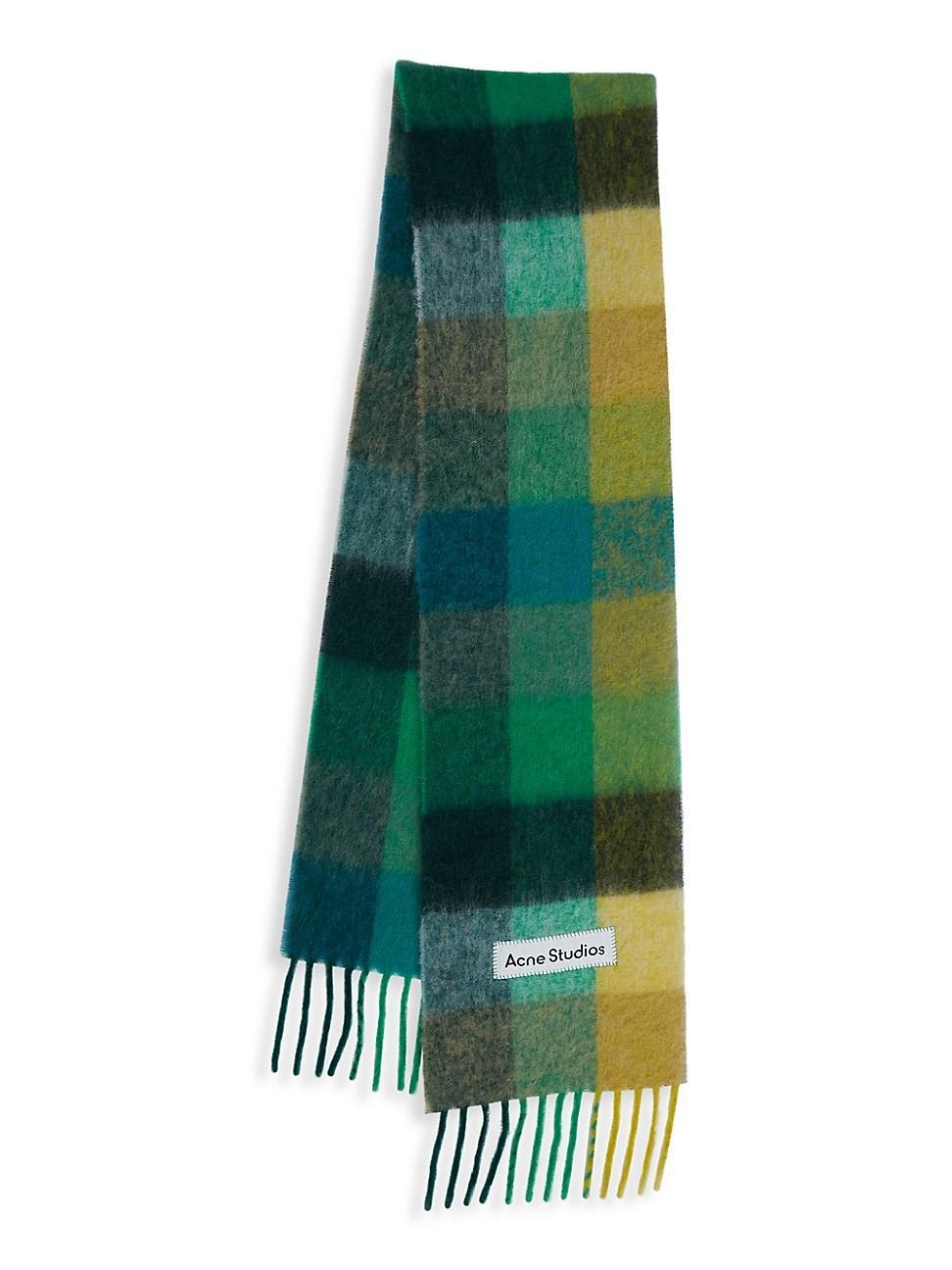 Mens Unisex Main Vally Checkered Fringe Scarf Product Image