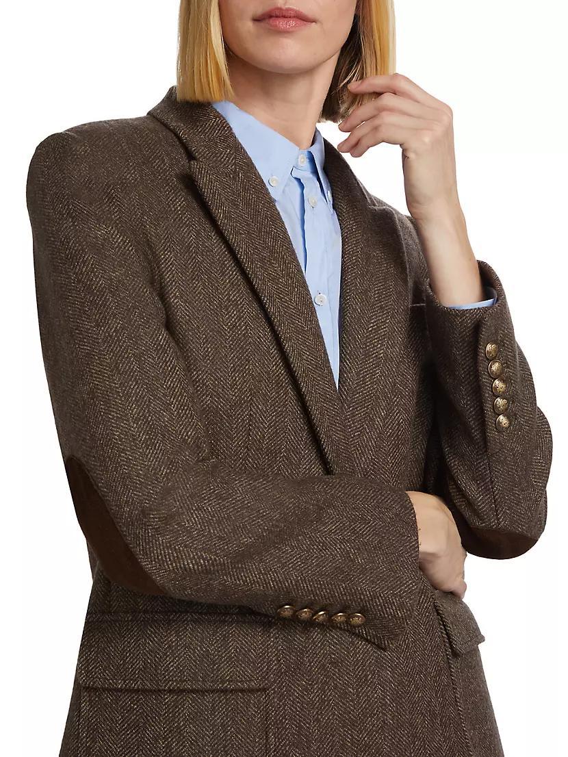 Mireille Herringbone Wool Blazer Product Image