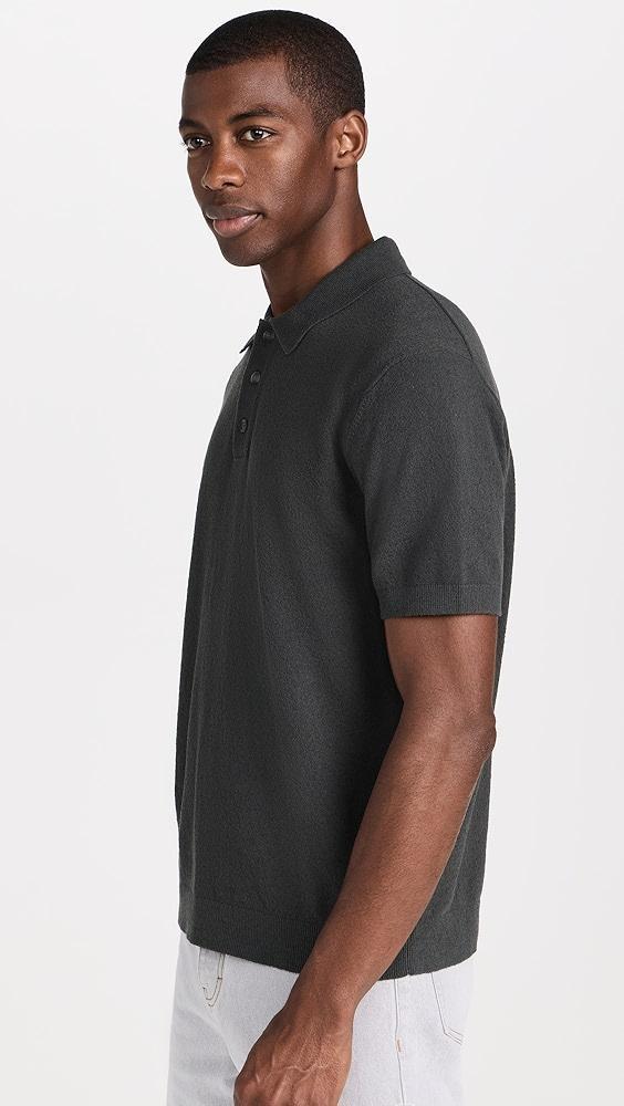 Club Monaco Short Sleeve Boucle Polo | Shopbop Product Image