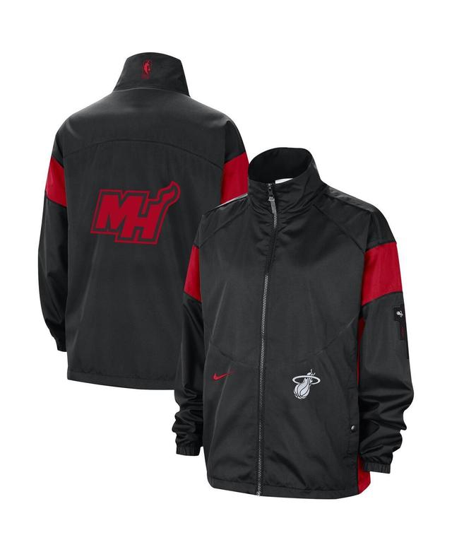 Womens Nike Black Miami Heat 2023/24 City Edition Courtside Swoosh Fly Full-Zip Jacket - Black, Red Product Image