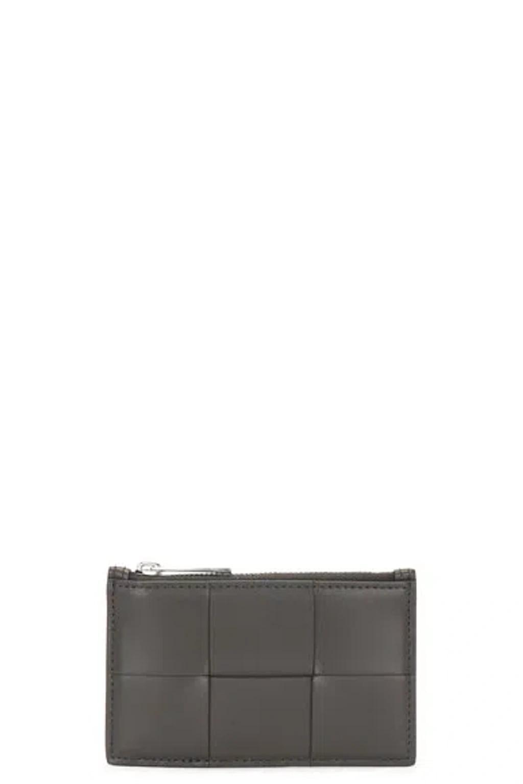 BOTTEGA VENETA Cassette Zipped Card Case In Light Graphite Product Image