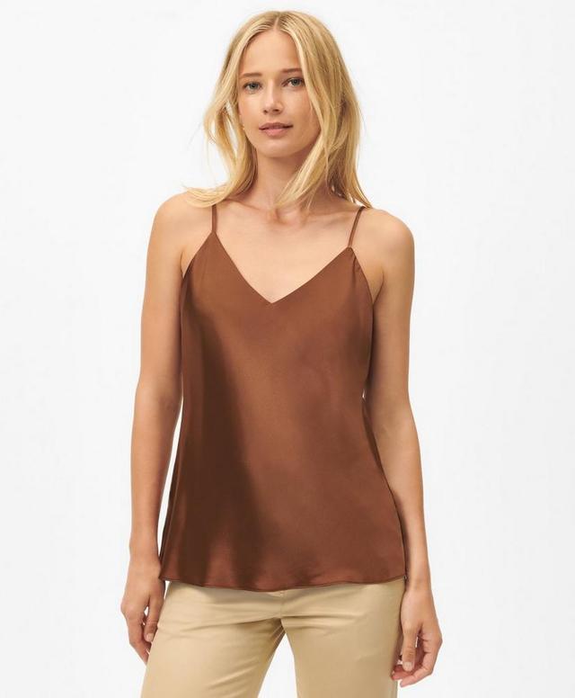 V-Neck Camisole in Washable Silk Charmeuse Product Image