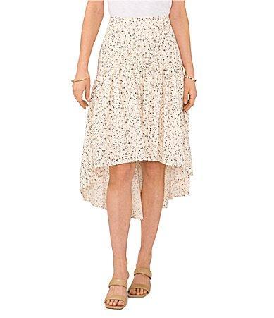 Vince Camuto Floral High-Low Skirt Product Image