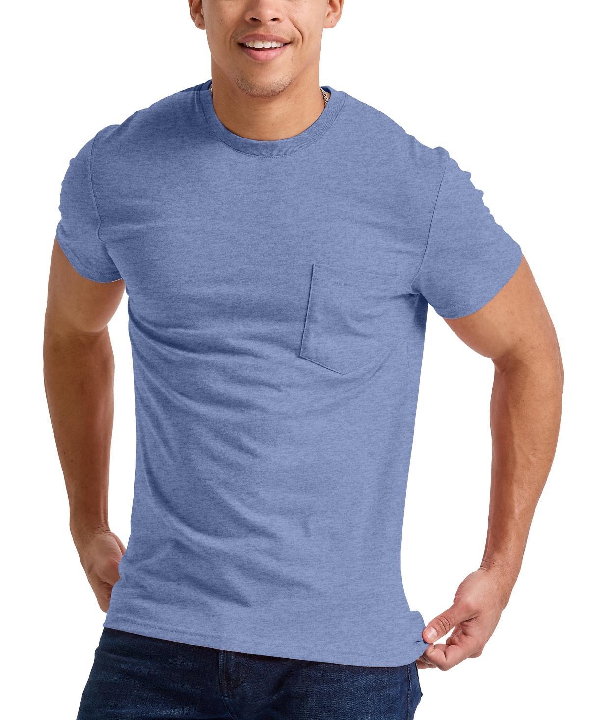 Hanes Originals Mens Tri-Blend Pocket T-Shirt Eco White 2XL Product Image