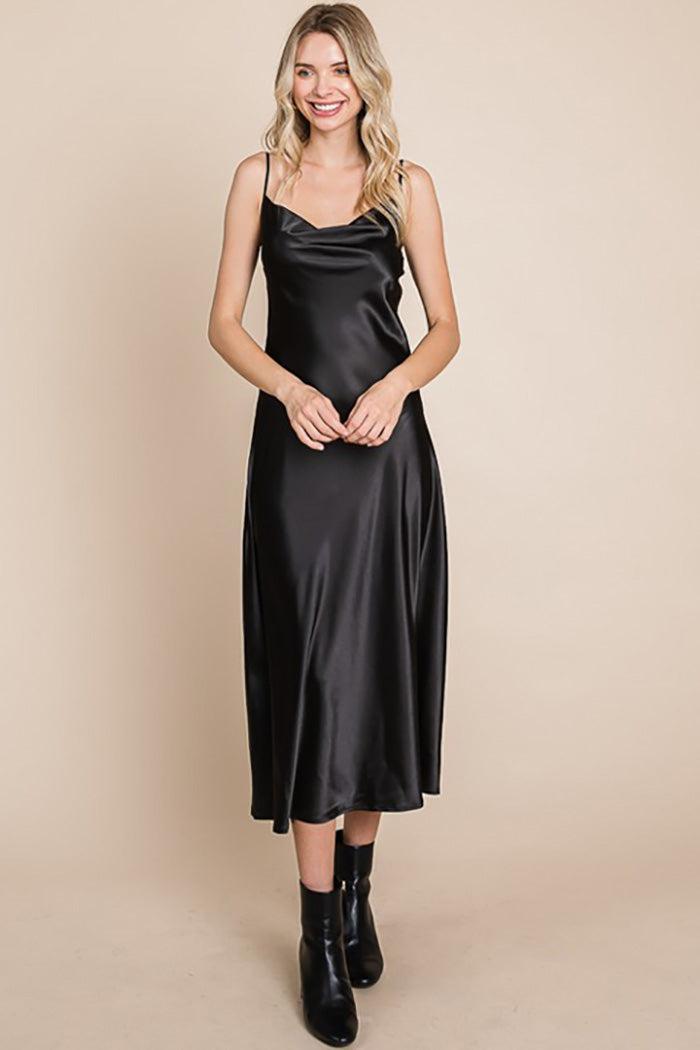 Cowl Neck Midi Dress Product Image