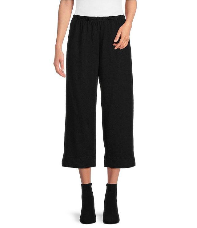 Bryn Walker Cotton Jersey Straight Leg Pull-On Cropped Pants Product Image