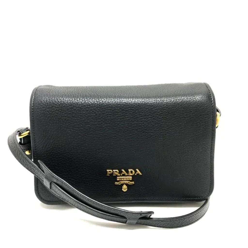 Saffiano Black Leather Shoulder Bag () Product Image