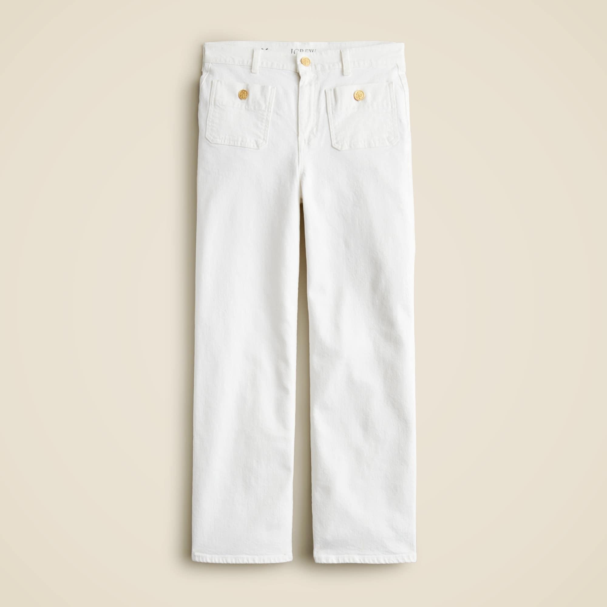 Sailor slim wide-leg jean in white Product Image