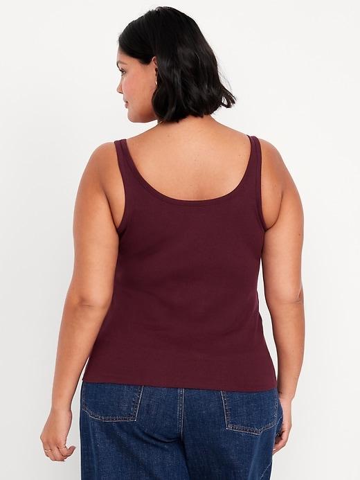 First-Layer Ribbed Scoop-Neck Tank Top Product Image