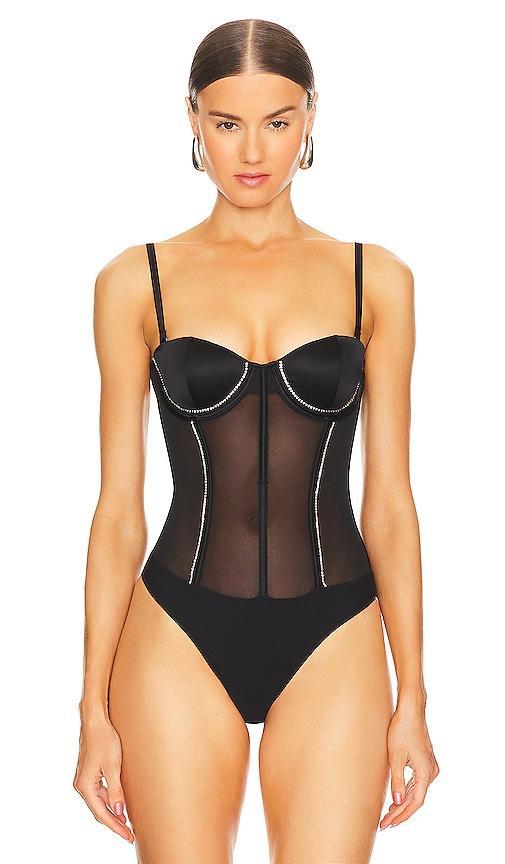 Womens Brilliant Diamante Bodysuit Product Image