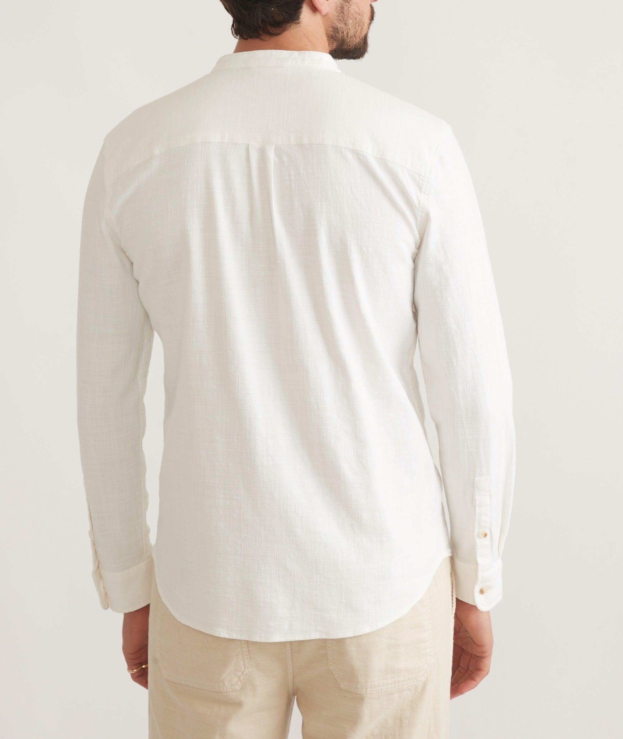 Banded Collar Stretch Selvage Shirt Product Image