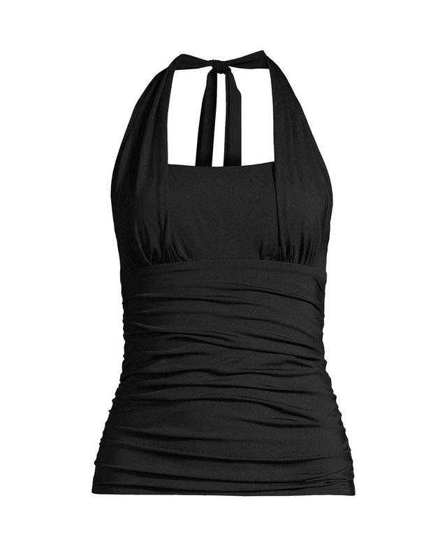 Lands End Womens Plus Size Square Neck Halter Tankini Swimsuit Top Product Image