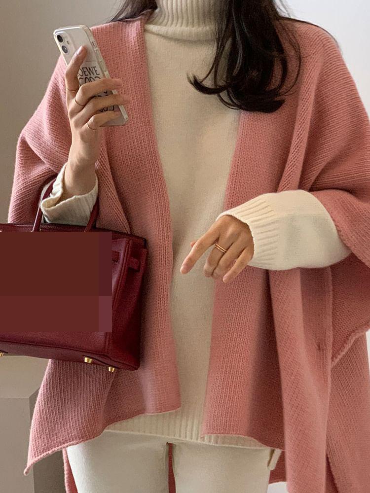 Plain Open Front Cardigan Product Image