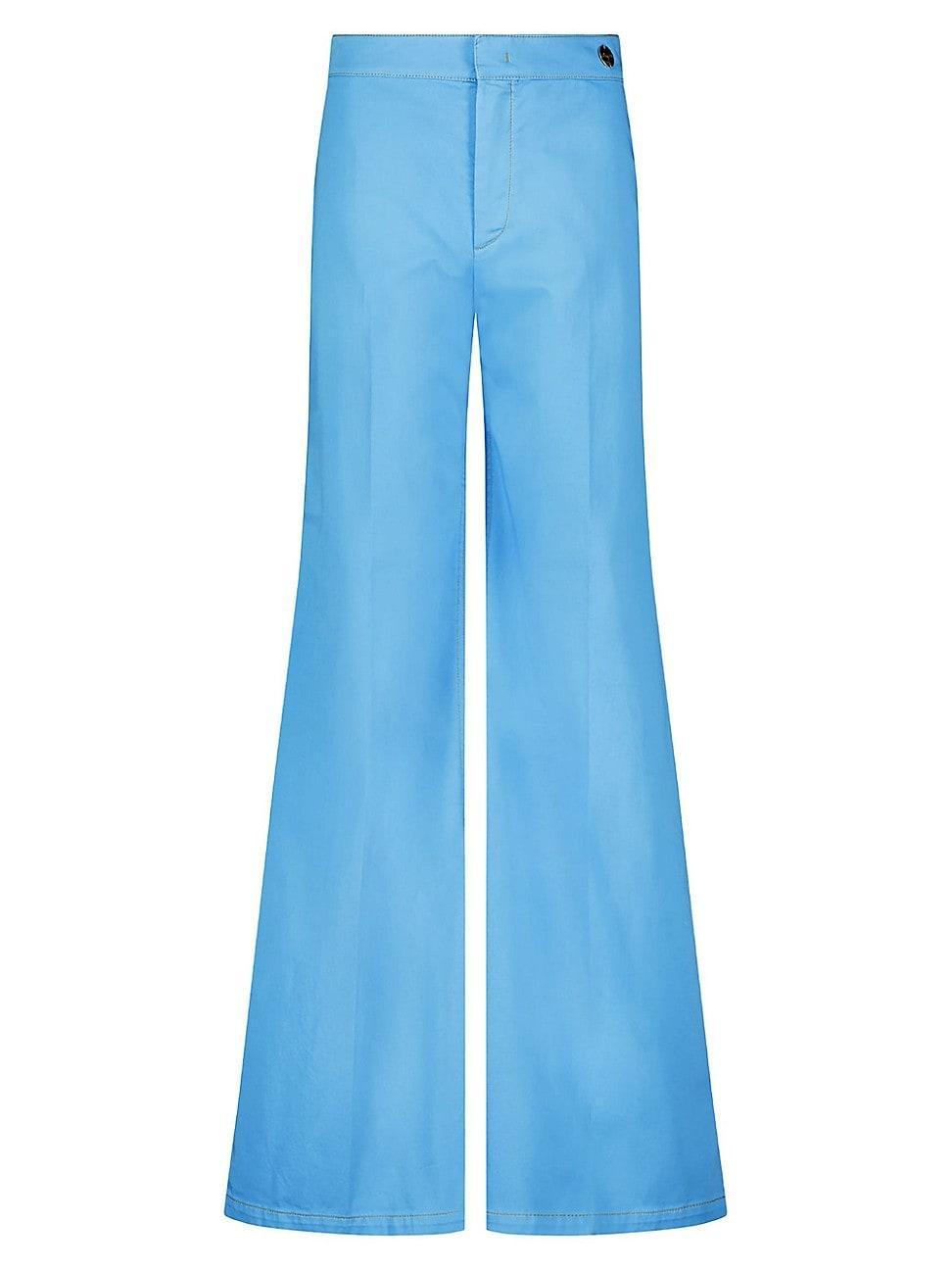 Womens Jane Cotton Stretch Flare Trousers Product Image