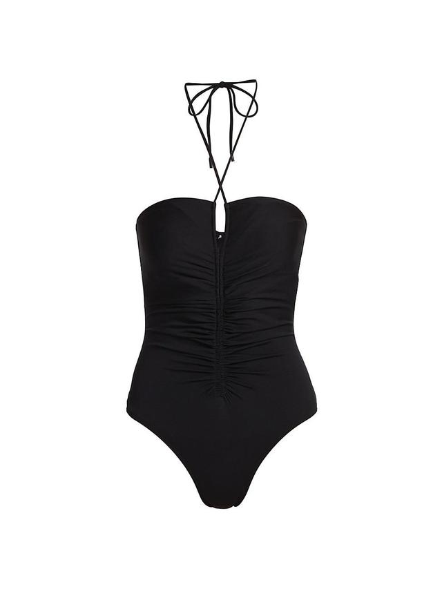 Womens Gabriela Ruched One-Piece Swimsuit Product Image