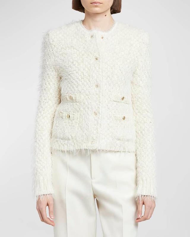 Padded Heavy-Knit Cardigan Product Image