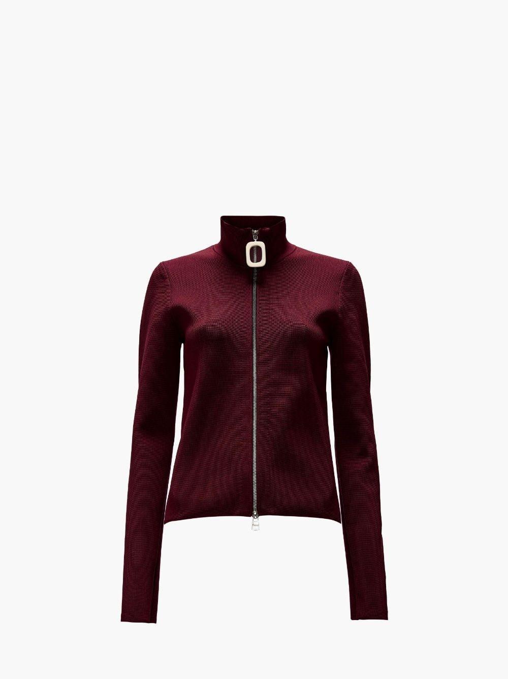 FITTED ZIP UP CARDIGAN in red | JW Anderson US  Product Image