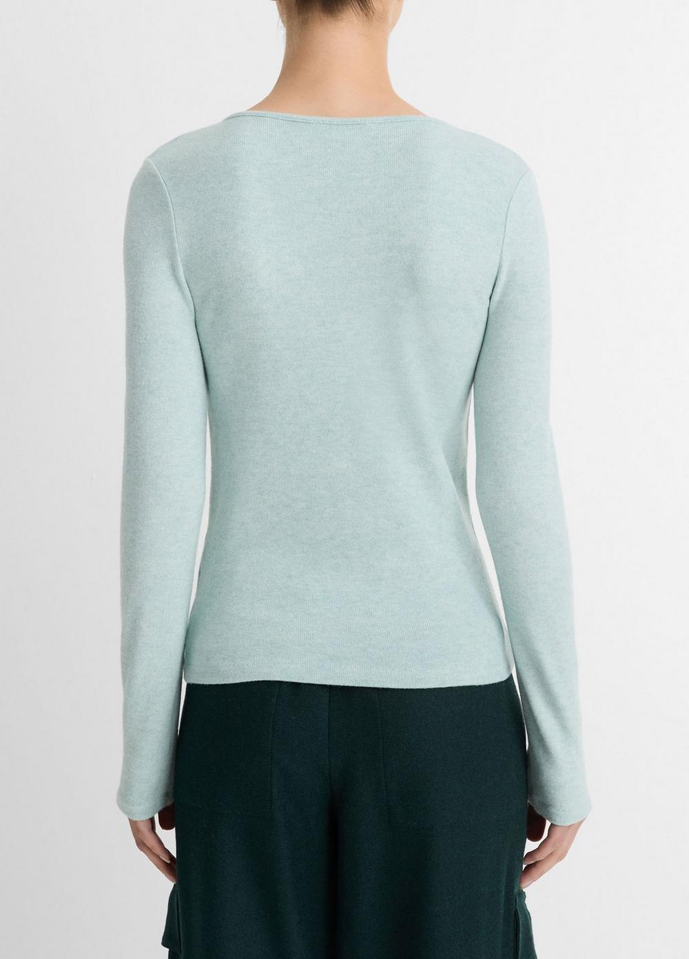 Cozy Long-Sleeve V-Neck Top Product Image