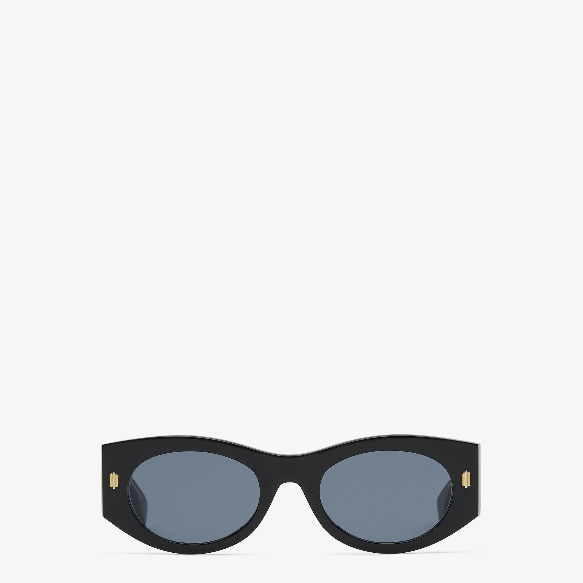 Fendi RomaLow bridge fit black acetate sunglasses Product Image