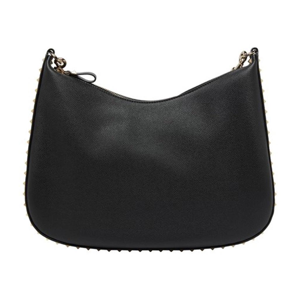 Rockstud Zippered Hobo Bag In Nero Product Image