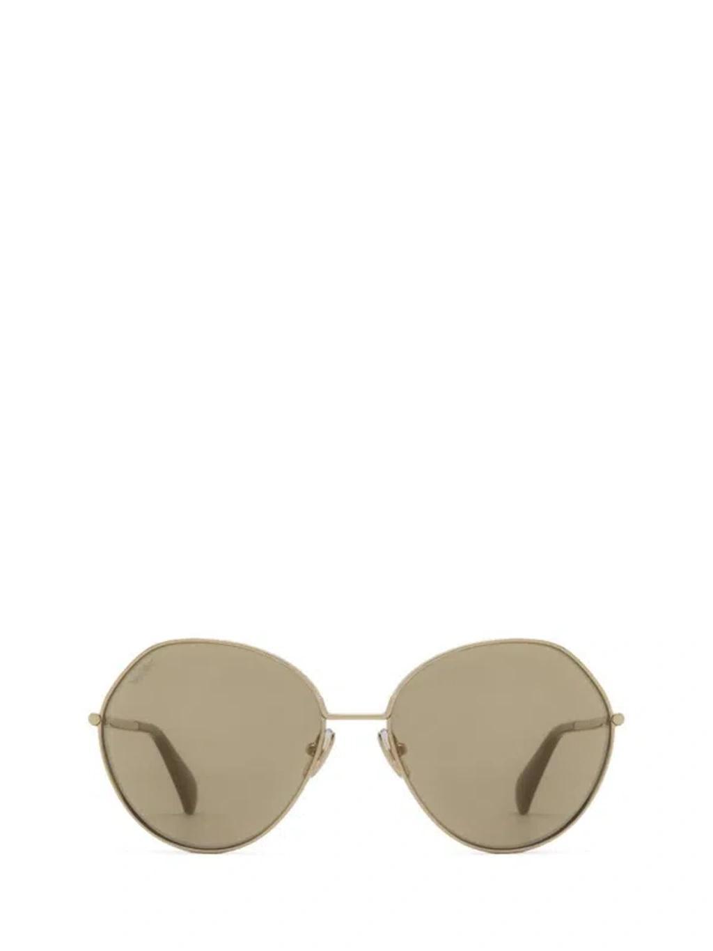 MAX MARA Sunglasses In Shiny Pale Gold Product Image