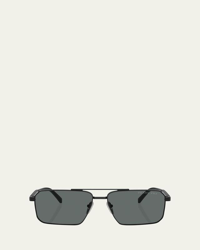 Men's Metal Plaque Sunglasses Product Image