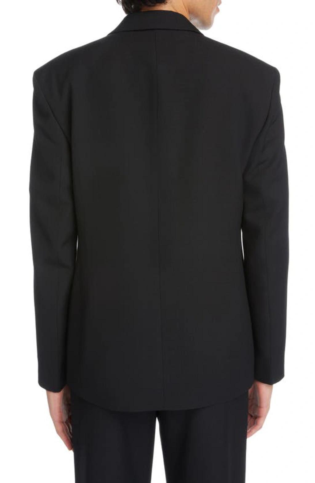 Double-breasted Jacket In Black Product Image