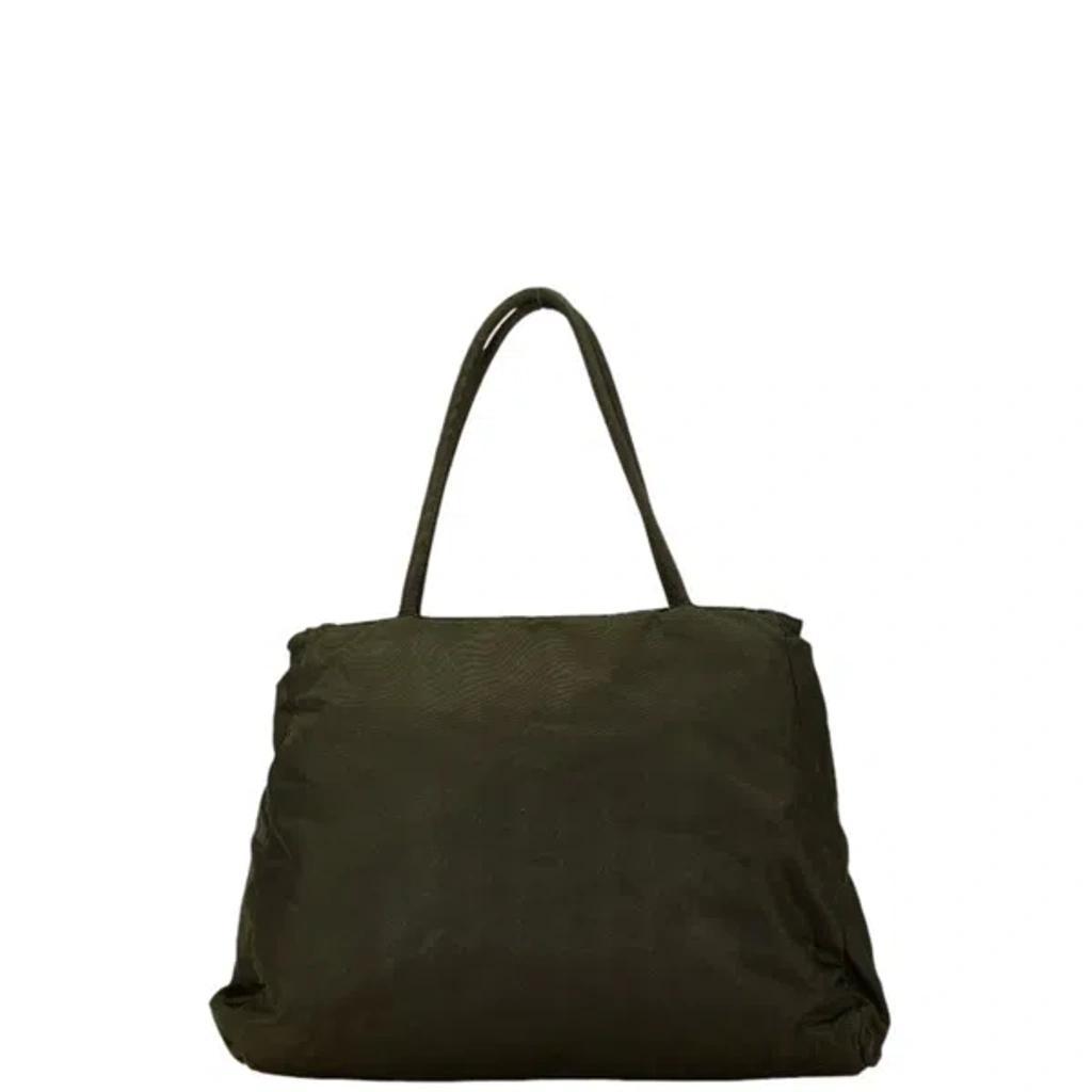 Tessuto Khaki Synthetic Tote Bag () Product Image