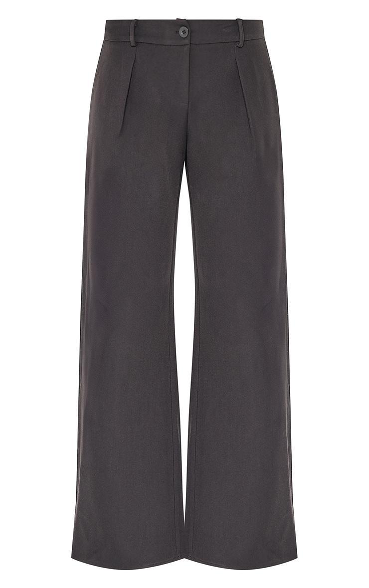 Charcoal Premium Woven Tailored Wide Leg Pants Product Image