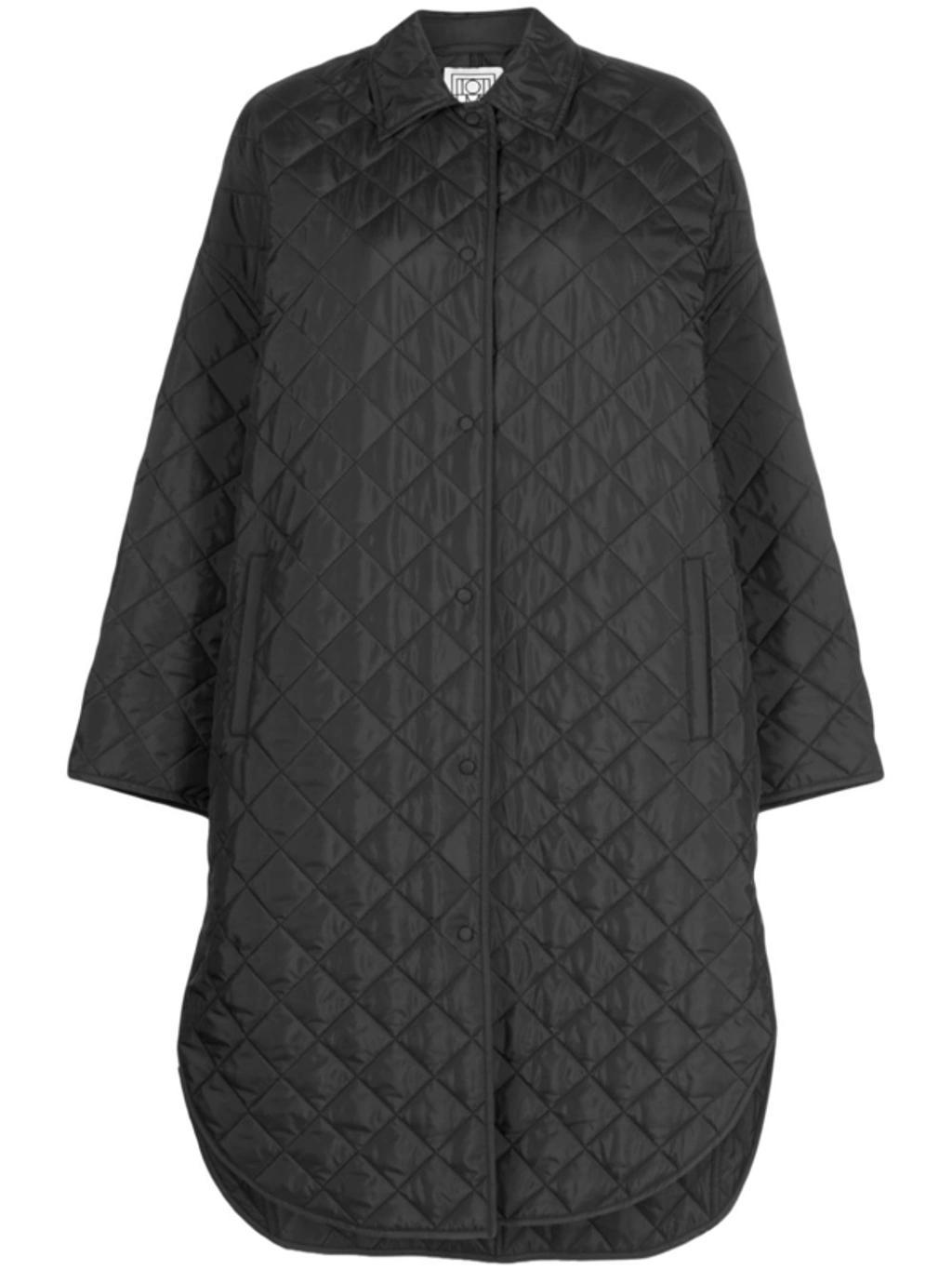 Black Quilted Coat Product Image