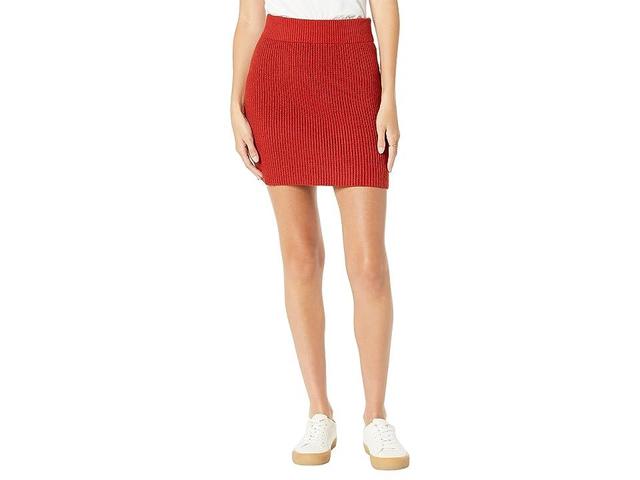 line and dot Ami Sweater Skirt (Rust) Women's Skirt Product Image