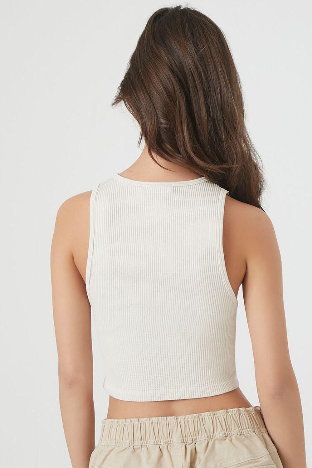 Seamless Rib-Knit Cropped Tank Top | Forever 21 Product Image