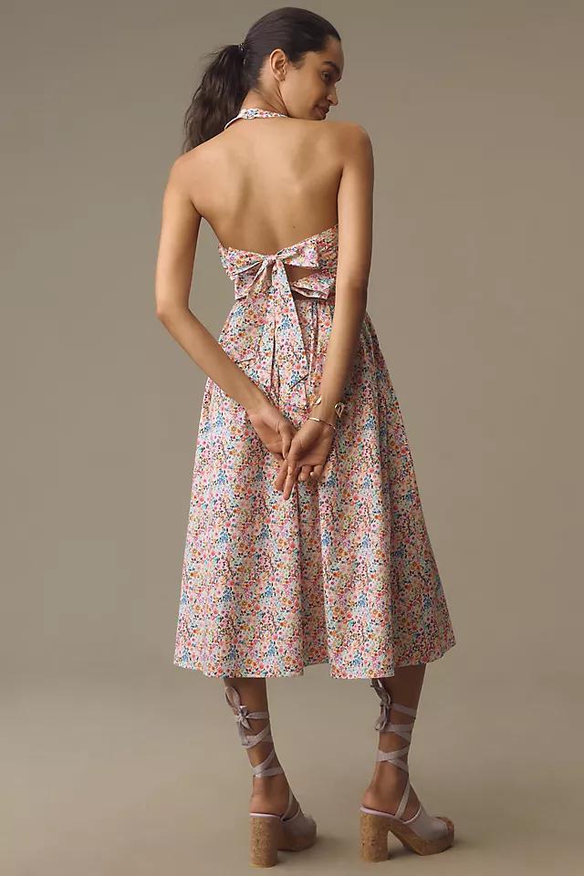 Atsu Halter Bow-Back A-Line Midi Dress Product Image