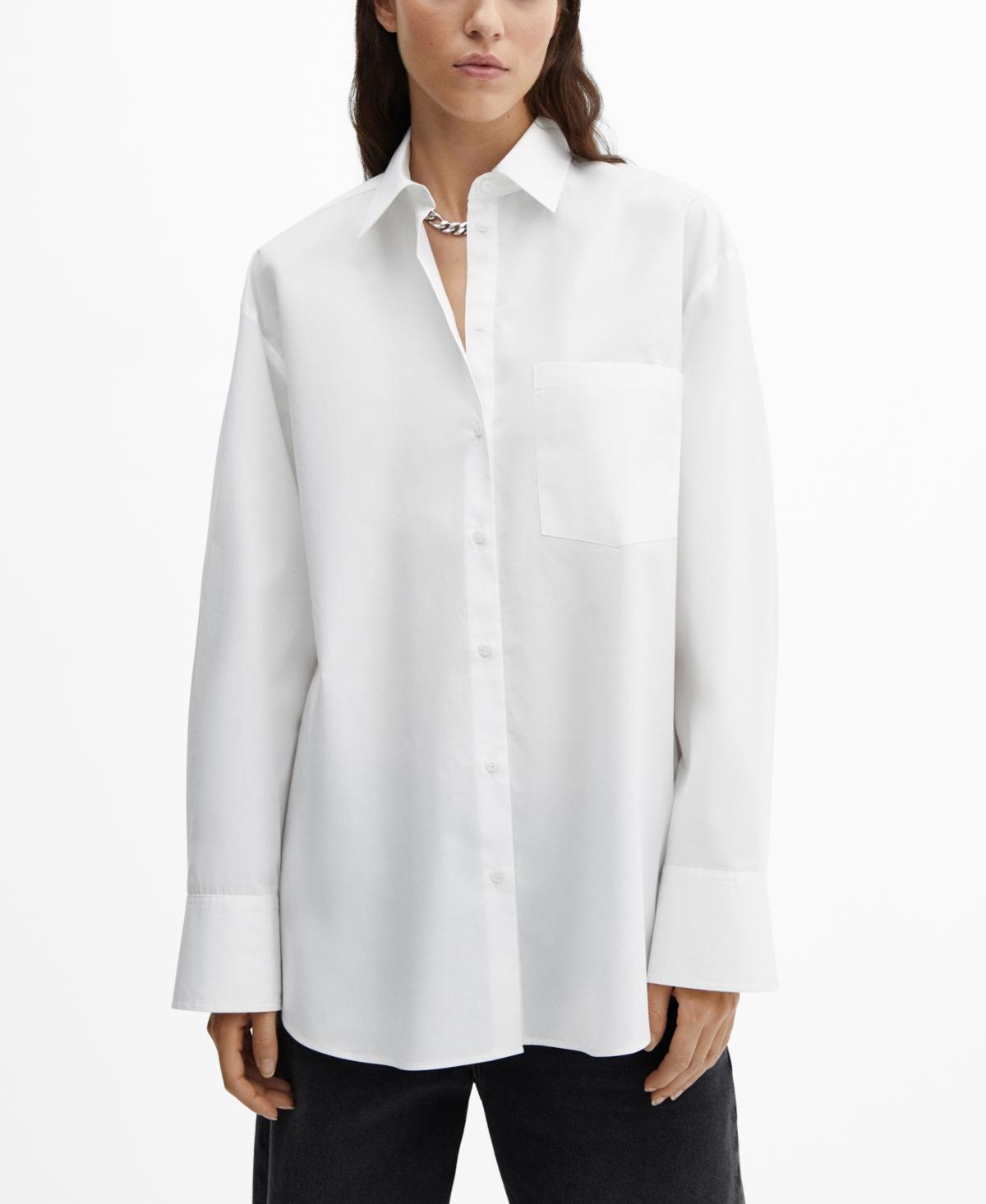 Mango Womens Pocket Oversize Shirt Product Image