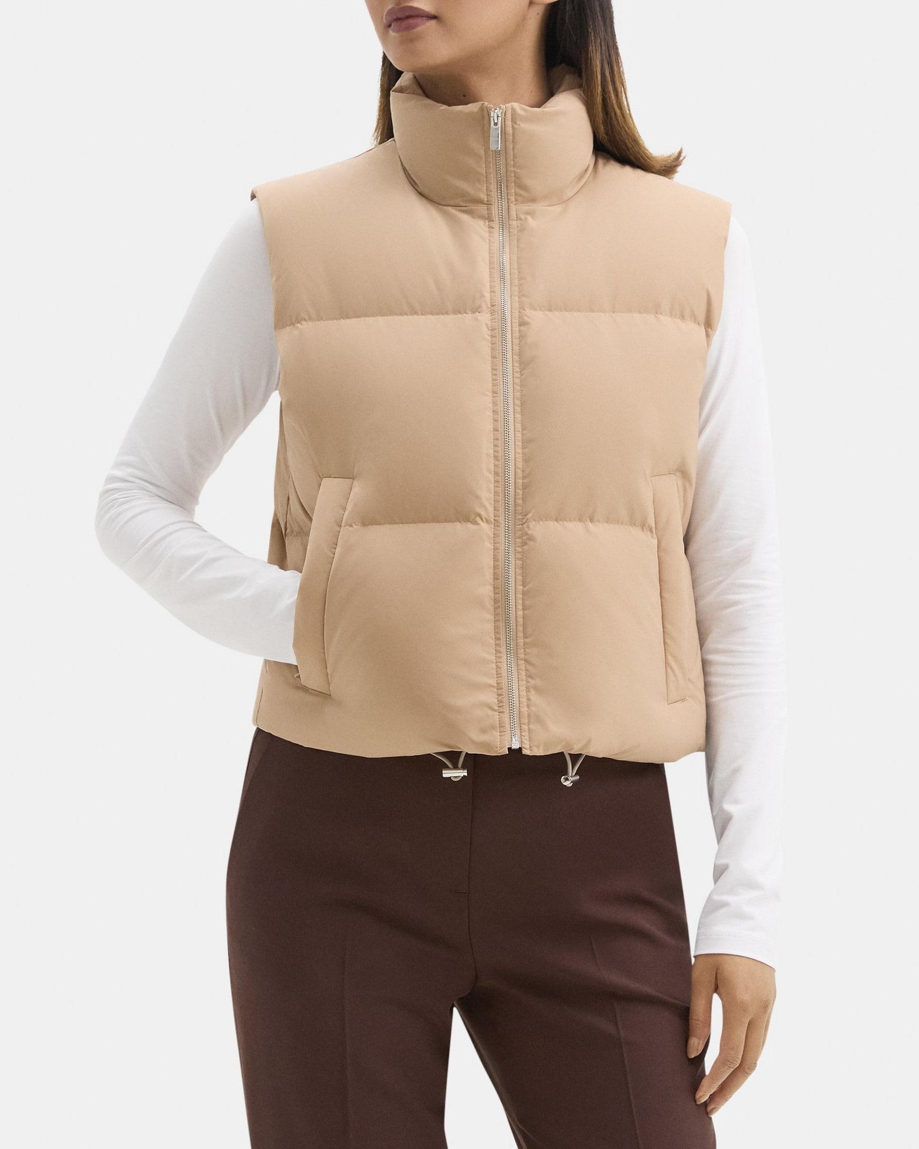 Cropped Puffer Vest in City Poly Product Image